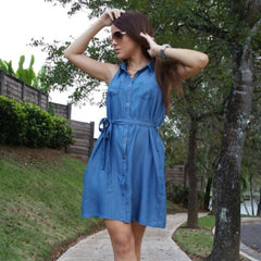 Denim Flared Dress